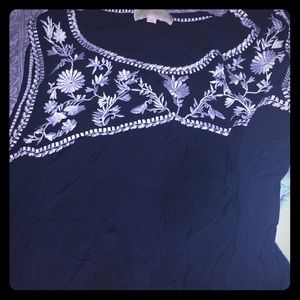 Embroidered shirt color blue